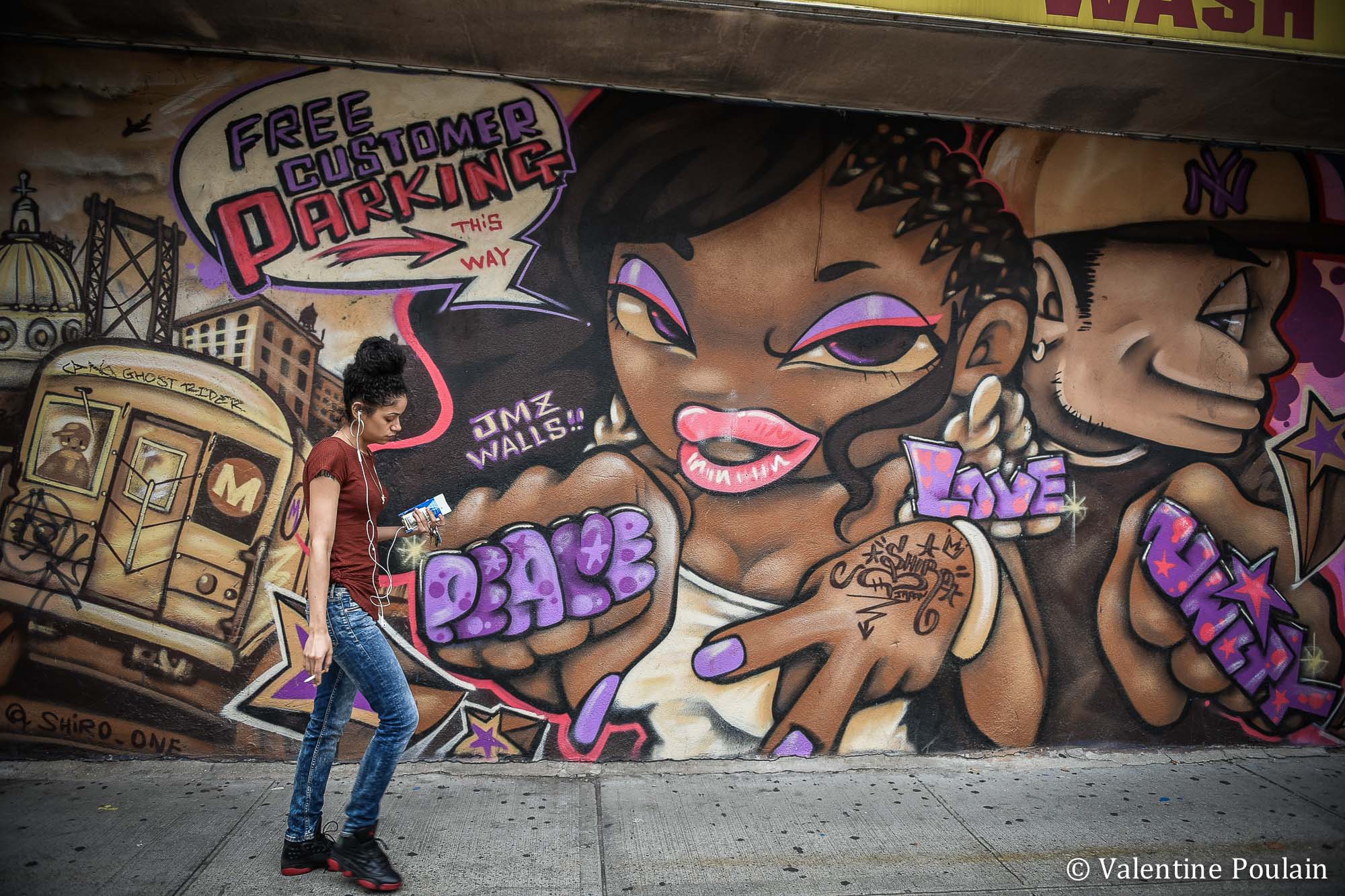 New-York tag graffitis Brooklyn - Valentine Poulain