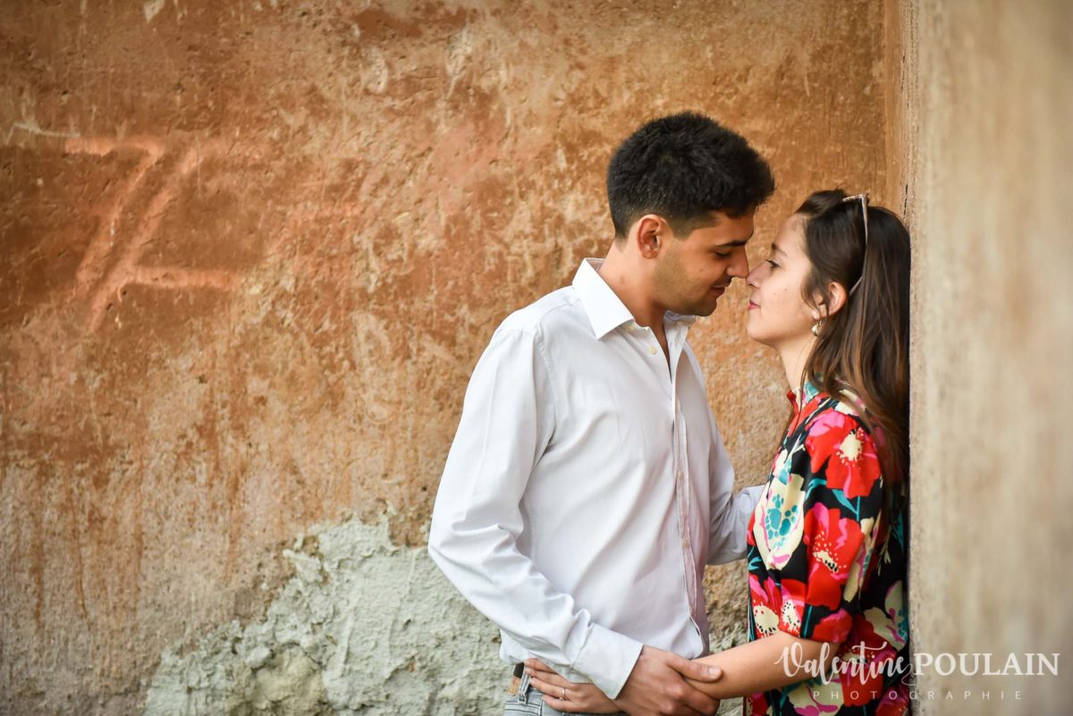 Shooting couple demande mariage Rome tête à tête