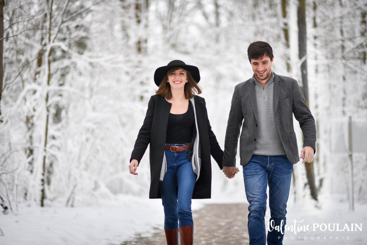 Shooting couple hivernal - Valentine Poulain marchent