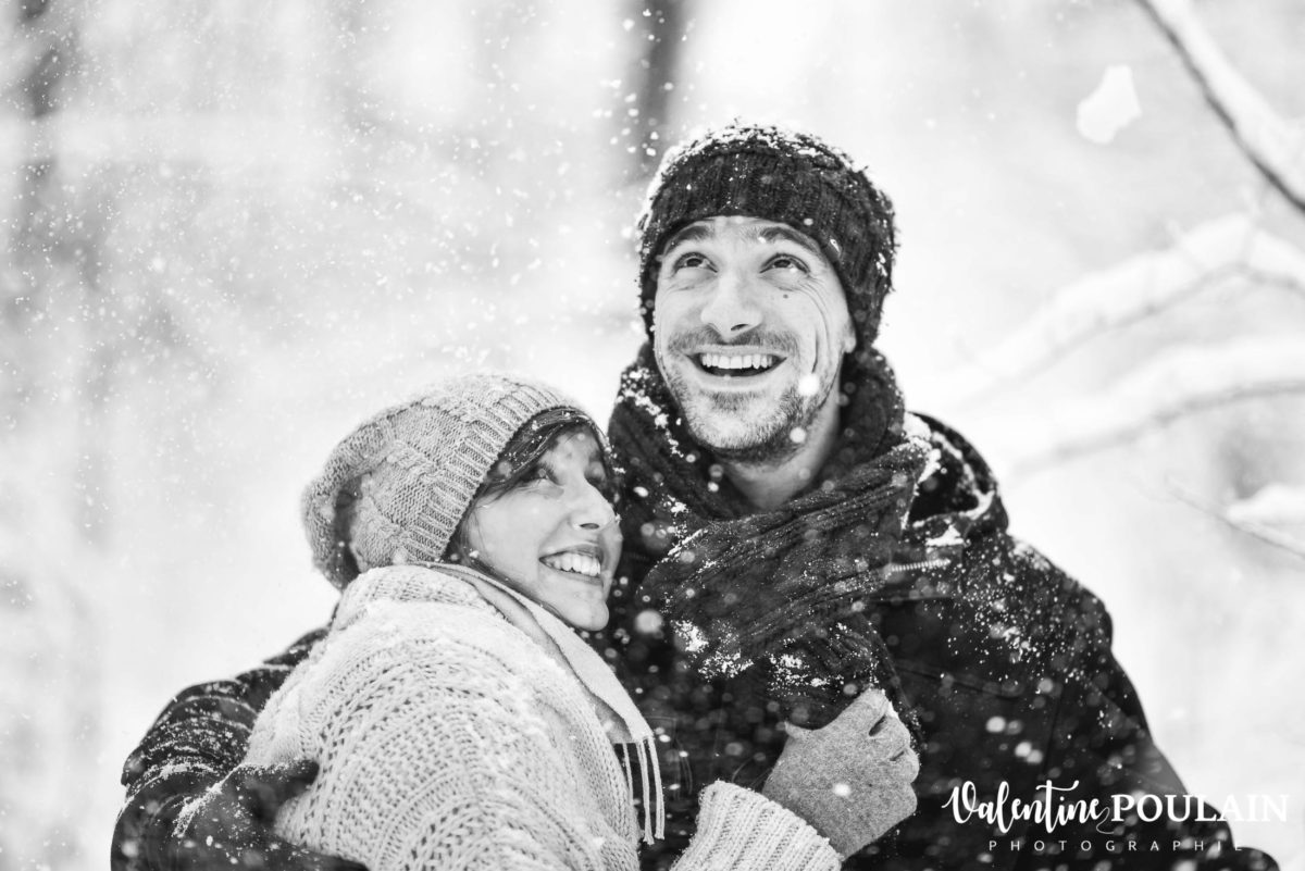 Shooting couple hivernal - Valentine Poulain neige