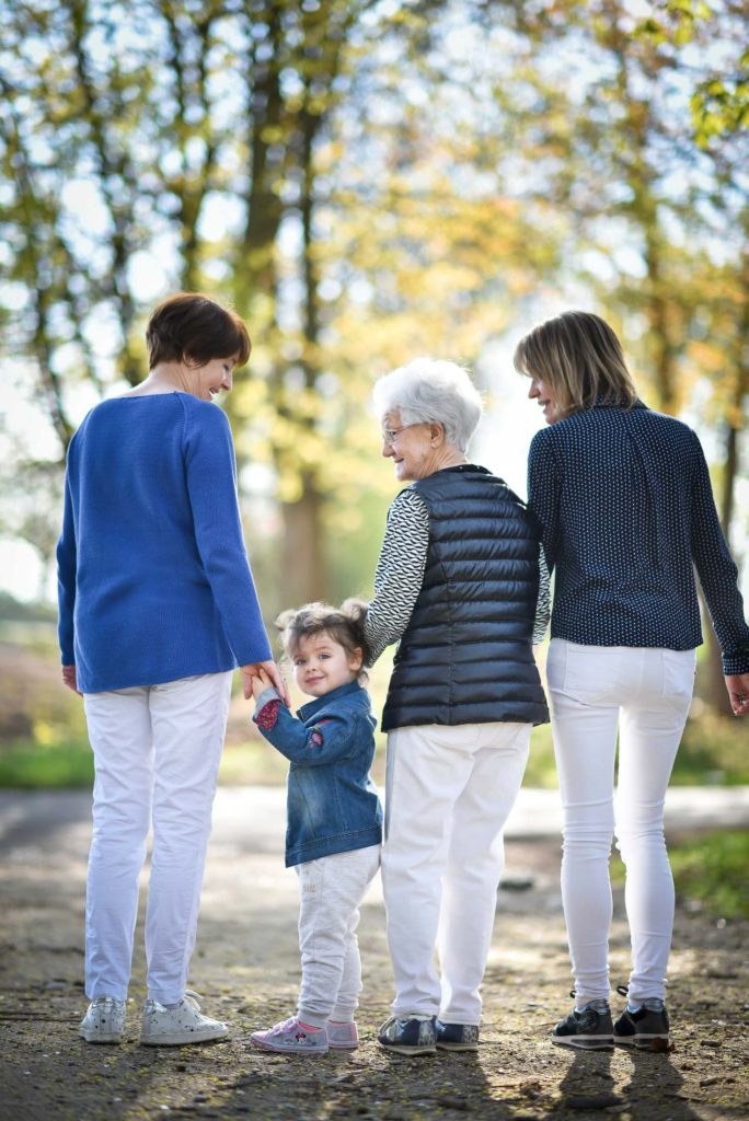 Shooting famille 4 générations femmes