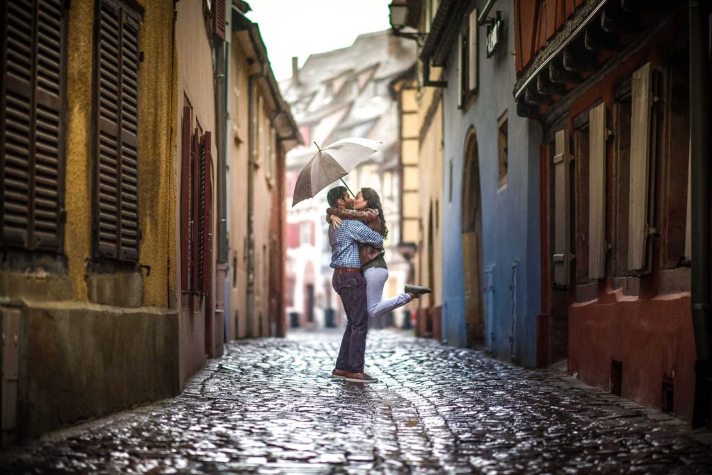 Demande en mariage pluie Colmar