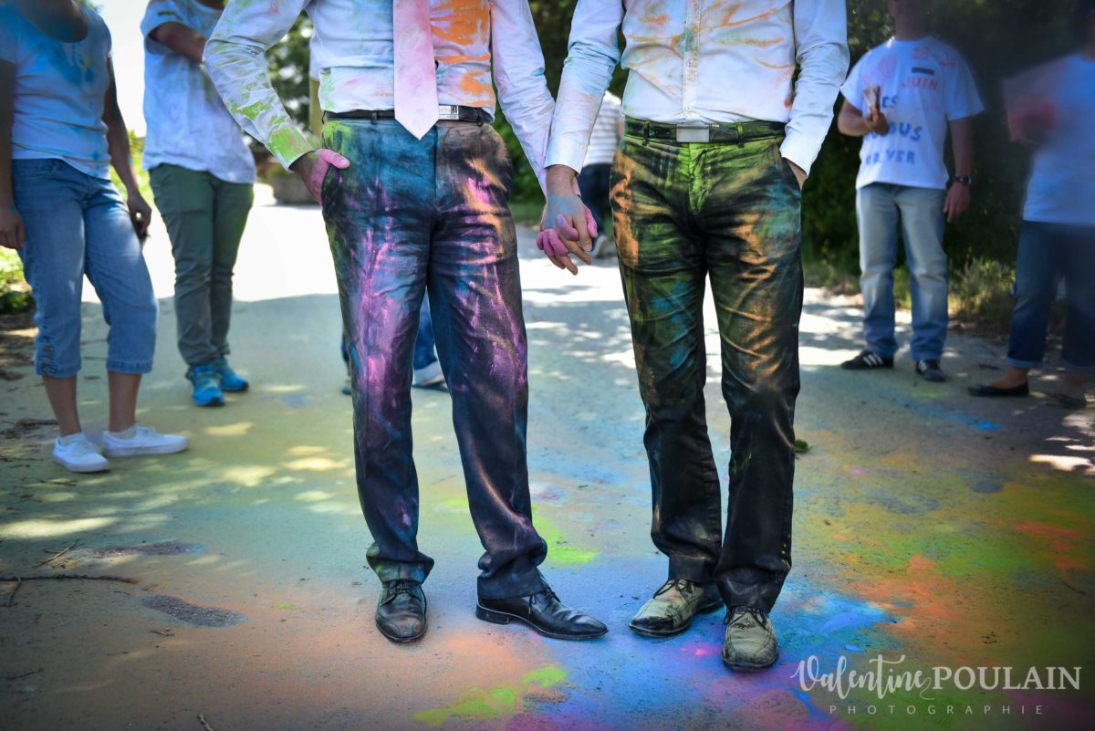 Il et il mariage couple homosexuel pieds