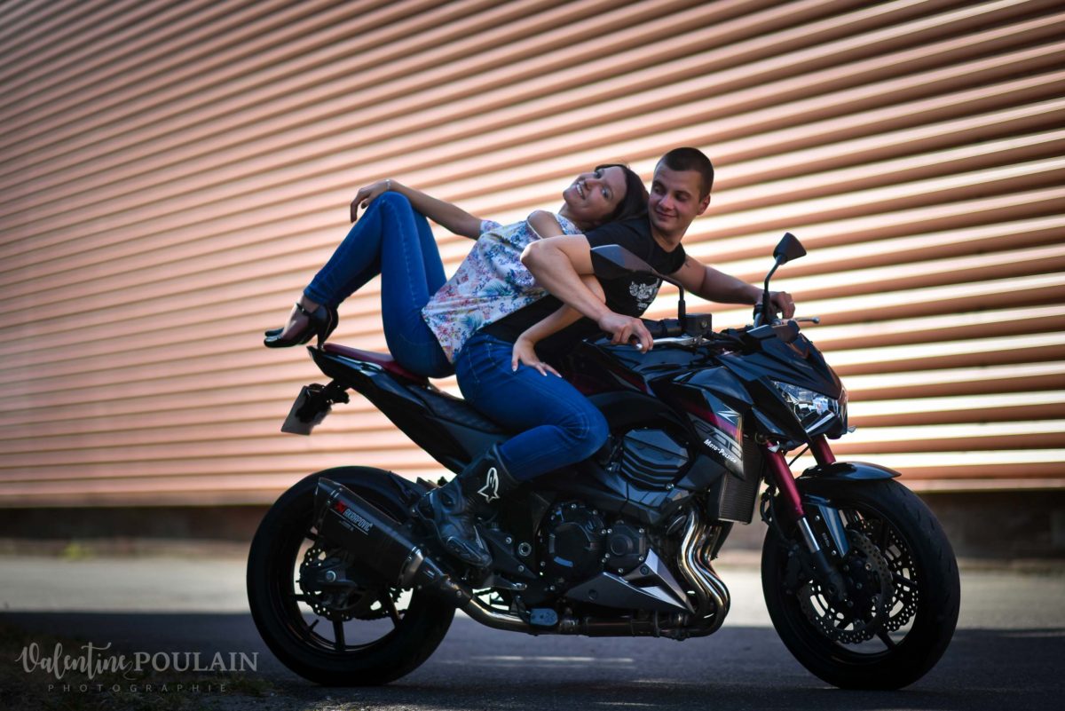 Shooting couple moto - Valentine Poulain