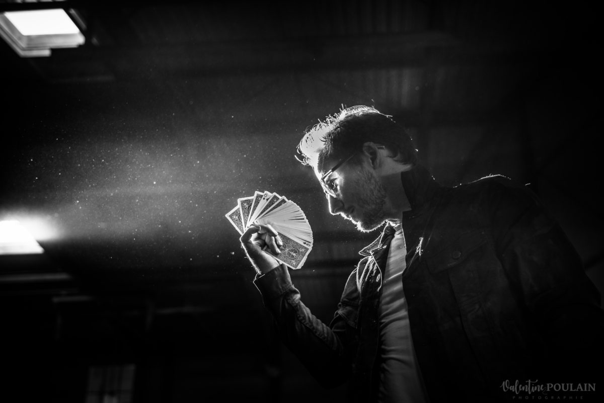 Shooting photo Eric Borner magicien - Valentine-Poulain lumière