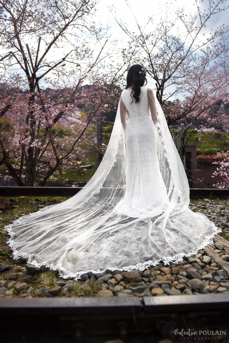 Shooting mariée Japon - Valentine Poulain dos