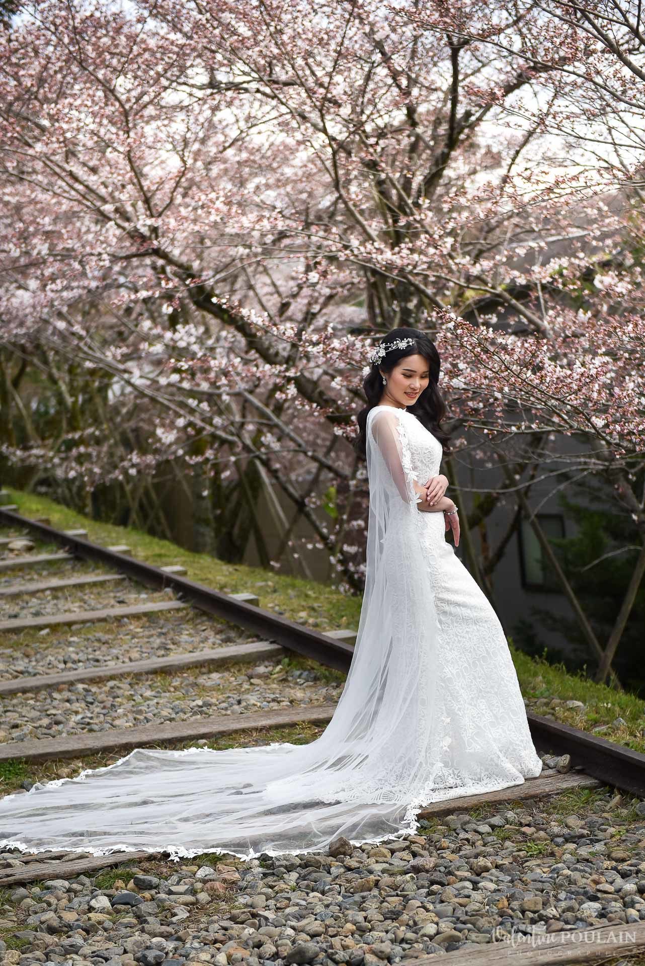 Shooting mariée Japon - Valentine Poulain pose