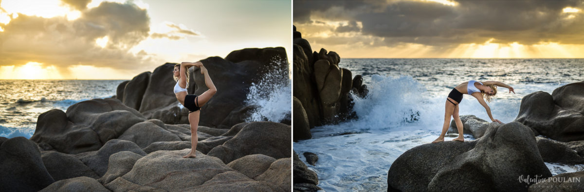 Shooting pole dance Corse Portrait - Valentine Poulain rochers