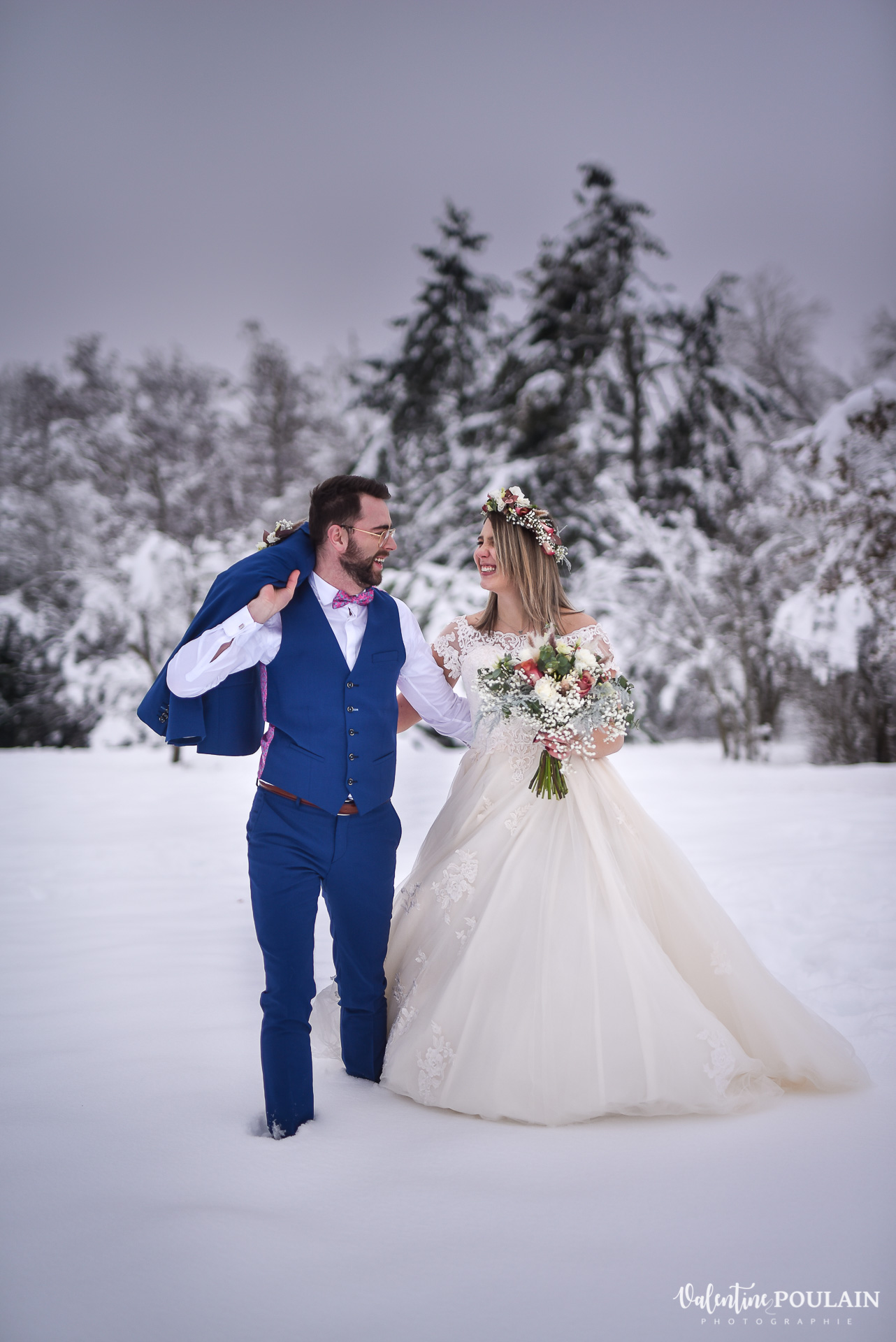 Photo mariage neige hiver - Valentine Poulain regards